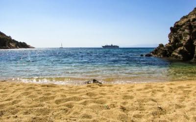 Am Strand im Urlaub